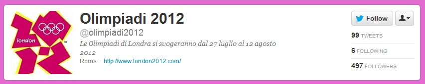 Olimpiadi 2012 _ Twitter profile